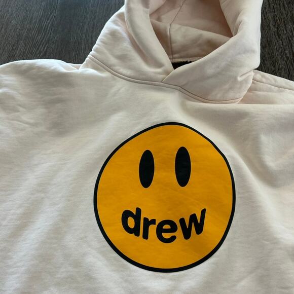 Authentic‎ EUC Drew House Mascot Hoodie Chalk White Smiley Face Logo M Pullover - Picture 11 of 14